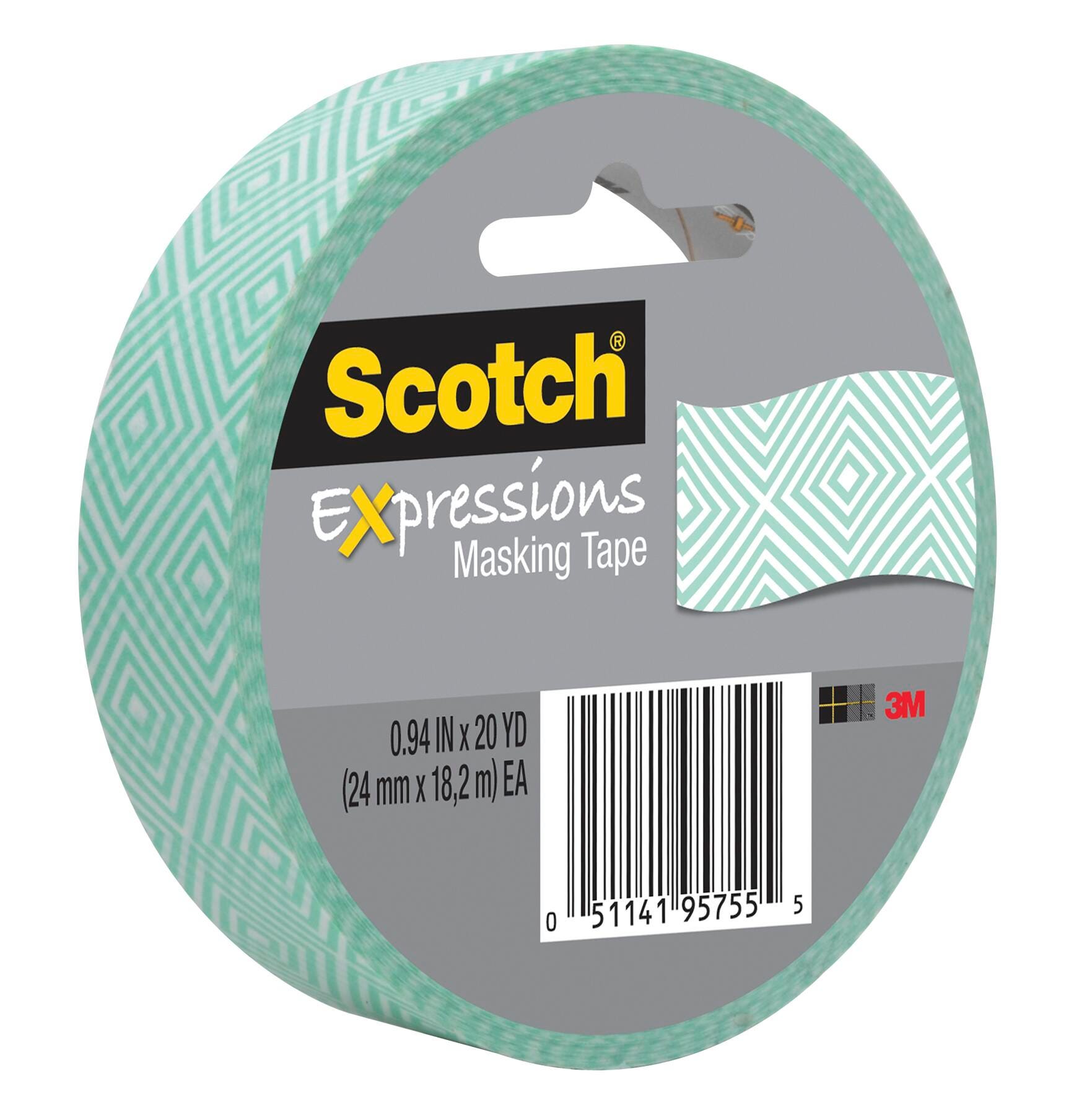 類語辞典　５点セット Scotch Expressions Masking Tape, 0.94 Inch x 20 Yards, Mint